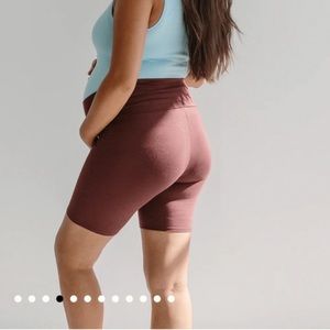 Storq Maternity Bike Shorts in Cocoa